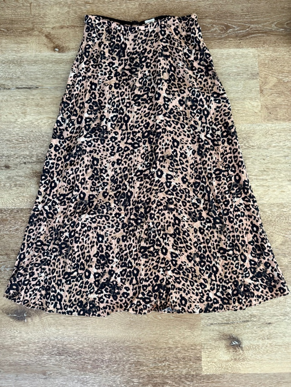 Aritzia Leopard Print Midi Skirt | Brown Animal Print Slip Skirt